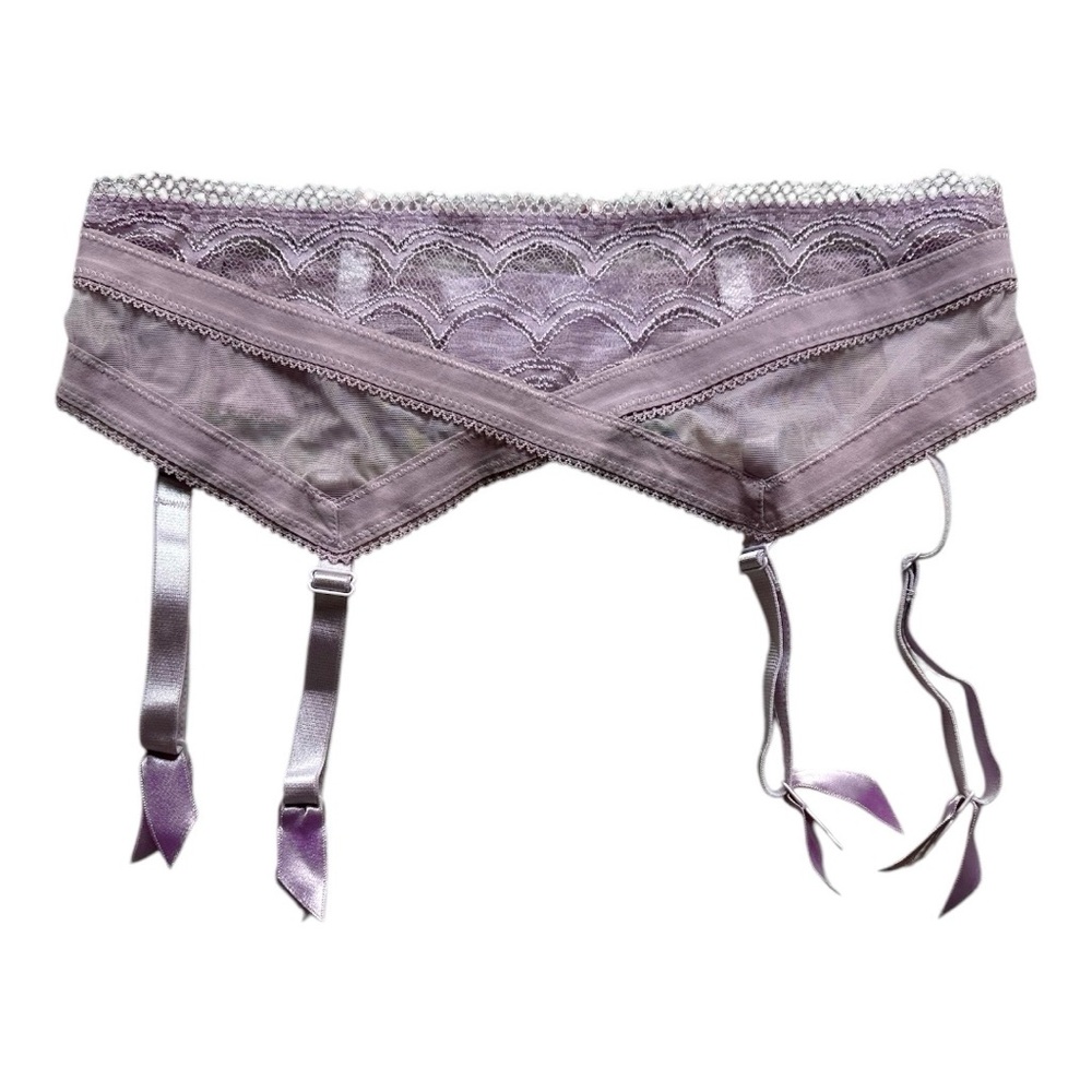 La Perla Lavender Lace Garter Belt Size Small